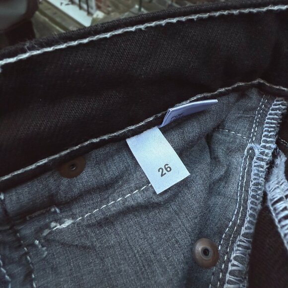 Reformation Black Jeans with White Stitching - Picture 4 of 4